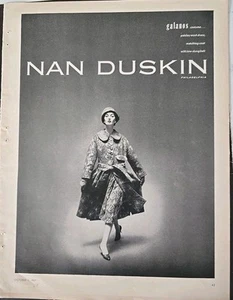 1962 Mujer Nan Duskin H. Charles Little Vestido de Noche Vintage Anuncio - Imagen 1 de 1