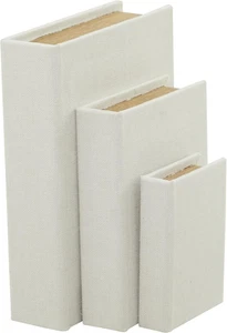 Leinen Stoff Deko Box Faux Aufbewahrung Buch Buch Form Boxen, 3er Set Decora - Bild 1 von 12