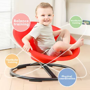 Spinning Chair,Spinning Chair for Autistic Kids,Kids Sensory Swivel Chair - Red - Picture 1 of 7