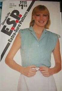 Vintage Simplicity Misses Blouse Sizes 12, 14 and 16. Uncut Pattern 5115 - Picture 1 of 1