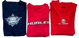 VTG Lot Of 3 BILLABONG & Hurley Pull-On Crewneck Skater Y2K T-Shirt Men's S & M - Picture 1 of 13