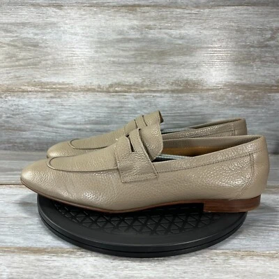 Zapatos mocasines Donald Pliner de cuero topo tierno sin cordones para hombre talla 14 Foto 1 de 4