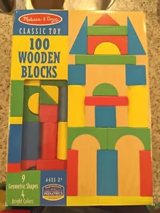 MELISSA DOUG PAINTED UNIT BLOCK SETS 100-PC SET - Picture 1 of 4