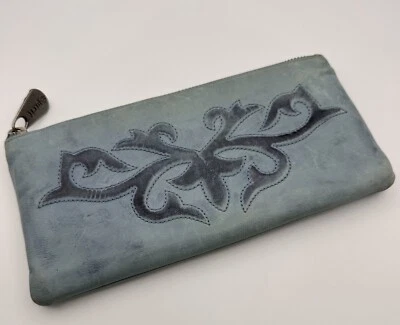 Vintage Spirit By Lucchese Light Blue Soft Leather Lined Wallet Foto 1 de 4