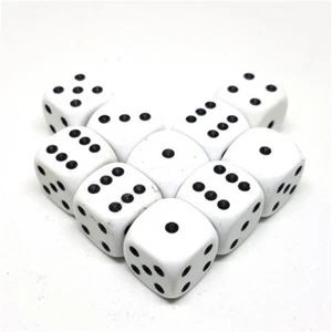 50 x WHITE DICE Die D6 12mm Tabletop Games Warhammer 40K - Picture 1 of 1