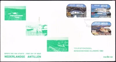 Netherlands Antilles (Curacao) FDC Scott # 489 - # 491 Complete Set of 3 Nice! - Image 1 of 2