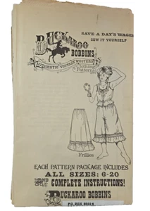 Buckaroo Bobbins Damen Rüschen Unterhose, Petticoat, Pantaloons Muster UNCUT - Bild 1 von 2