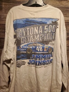 Jimmie Johnson Champion Long Sleeve Shirt Mens Size 2XL Daytona 500 NASCAR 2013 - Picture 1 of 5
