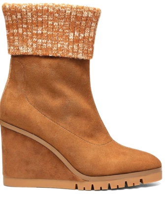 Donald Pliner Botas de Cuña Tostadas Sindie Tejido Puño Cojín Moda Zapatos Elegantes ~ 7 Foto 1 de 4