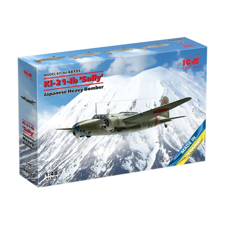 Ki-21-Ib ‘Sally’ Japanese Heavy Bomber (Plastic Model Kit) 1/48 ICM 48195 - Image 1 of 4