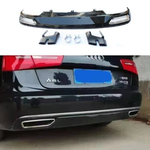 Heckdiffusor für Audi A6 C7 Non Sline 12-15 Glänzend Schwarz Stoßstange mit Tipp - Bild 1 von 10