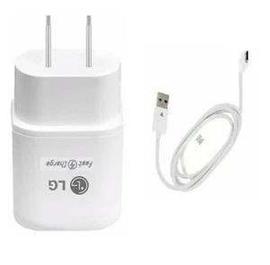 LG GENUINE FAST WALL+LG USB FOR LG Aristo 3,3+,4+/Arena 2/Prime 2/K40/Escape+ - Picture 1 of 1