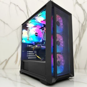 ARGB Custom Budget Gaming PC Intel i7 32GB RAM 2TB SSD WIN10 RTX 3050 WIFI 6 BT - Bild 1 von 8