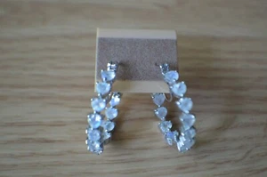 6.00ct Kuisa Rainbow Moonstone Inside out Hoop Earring Platinum over Fine Silver - Picture 1 of 8