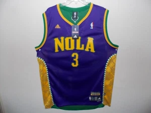 New Orleans Hornets Chris Paul Adidas NOLA Mardi Gras Edition Swingman Jersey - Picture 1 of 7