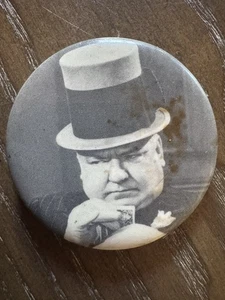 Vintage W C Fields Pin Back Button klassischer Schauspieler schwarz weiß Bild Foto 1,75" - Bild 1 von 2