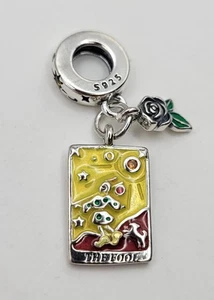925 Sterling Silber Tarotkarte "Der Narr" Charm Anhänger - Bild 1 von 3