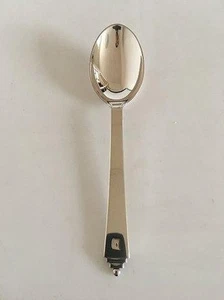 Georg Jensen Sterling Silver Pyramid Dinner Spoon No 011 - Picture 1 of 6