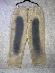 VTG Raw Blue Jeans Men's 40x32 Faded Distressed Hide 90s Grunge Korea workwear - Picture 1 of 11