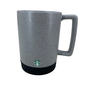 Starbucks Ceramic Coffee Mug Cup 14 oz 2019 Gray Speckle Rubber Bottom NO Lid - Picture 1 of 10
