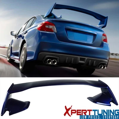 Fits 12-16 Impreza 15-21 WRX STI Painted Trunk Spoiler #E8H Galaxy Blue Metallic Foto 1 de 4
