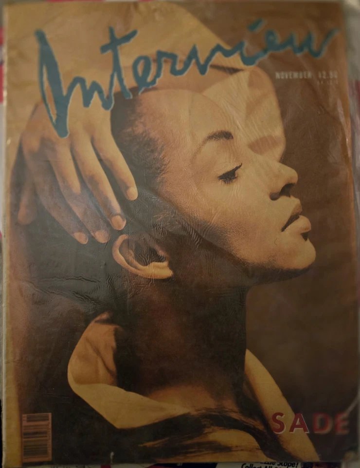 Andy Warhol's Interview. Nov. 1988 Sade - Image 1 of 1