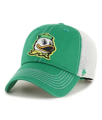 Oregon Ducks '47 Brand Green Trawler Clean Up Adjustable Trucker Dad Hat - Image 1 of 2