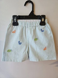 Zuccini Kinder Kleinkind Jungen grüne Shorts mit gestrickten Dinosauriern Gr. 3T 100 % BAUMWOLLE - Bild 1 von 3