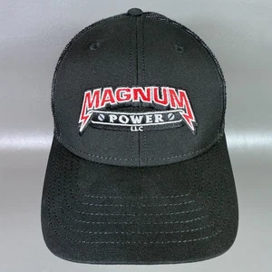 Magnum Power LLC Hat Mens Black Mesh Adjustable Snapback Electrical Linemen Cap - Picture 1 of 12