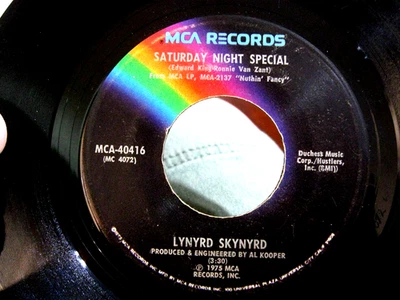Lynyrd Skynyrd 45  Saturday Night Special / Made in the Shade  1975 MCA   VG+ - Image 1 of 3