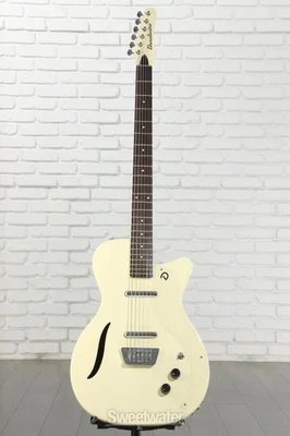 Guitarra Eléctrica Barítono Danelectro Vintage - Blanca De Colección Foto 1 de 4