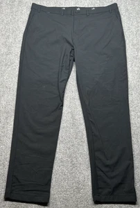 LRL Ralph Lauren Chino Pants Mens 42x32 Black Solid Flat Front Stretch - Picture 1 of 17