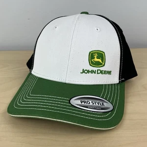 John Deere Truckermütze Snapback weiß grün schwarz gesticktes Logo - Bild 1 von 11