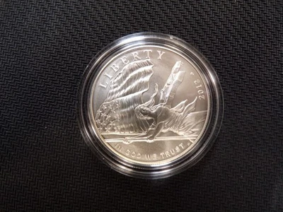2012 US MINT STAR SPANGLED BANNER COMEMORATIVE DOLLAR .999 SILVER COIN WITH COA - Image 1 of 4
