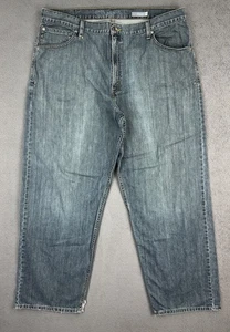 Jeans Vintage Levis SilverTab Uomo 40x32 Blu Anni 2000 Baggy Fit Skater Y2K LEGGI - Foto 1 di 22