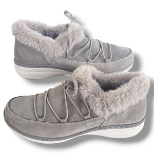 #534 AETREX CHRISSY LEATHER BOOTIES BOOTS SHOES US WOMENS 8 STONE GRAY BB336W - Picture 1 of 9