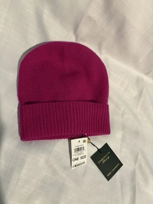 Sombrero de cachemir de lujo Charter Club fucsia Foto 1 de 4