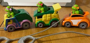 Set 3 Teenage Mutant Ninja Turtles Rad Rip Racers Donatello/Michelangelo/Raphael - Picture 1 of 9