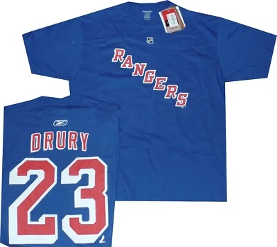 Camisa New York Rangers Chris Drury Reebok Azul Estampado Red Liquidación Etiquetas Nuevas $25 Foto 1 de 4