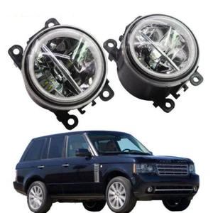 LED Fog Light + Angel Eye Rings DRL Fit For Land Rover Range Rover 2010-2012 - Foto 1 di 11