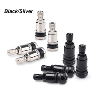 4 X Metal Tyre Wheel Valve 11.3mm Tubeless Bolt on Clamp In New BMW Alloy Wheels - Picture 1 of 20