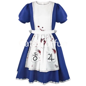 Alice Madness Returns Alice Maid Cosplay Costume Halloween Party Fancy Dress - Picture 1 of 6