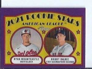 Ryan Mountcastle / Bobby Dalbec 2021 Topps Heritage refractor cromado púrpura - Imagen 1 de 1