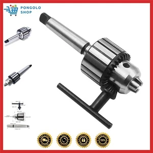 R Drill Chuck with Morse Taper Arbor and Chuck Key 3-Jaw for Lathes Drilling ... - Picture 1 of 7