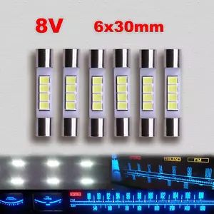 6x LED Lamp Marantz Vintage Audio AC8V Dial Light Fuse Bulb Pilot Lamp Upgrade - Picture 1 of 9
