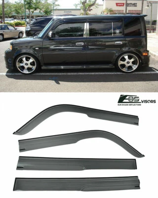 Visera de ventana lateral estilo Mugen para 04-06 Scion xB tinte humo protector de lluvia deflector Foto 1 de 4