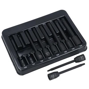 Extra lange Torx Star betroffene Schlagschrauber-Bit-Steckdosen T25-T60 110 mm 8-teiliges Set - Bild 1 von 1