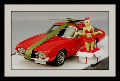 wonderful resin- modelcar 1/43 GHIA FIAT 230S  COUPE  1963  red  (X-MAS-Edition) - Image 1 of 3