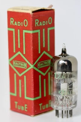 6201 12AT7WA NOS 1958 TRIPLE-MICA HALTRON ENGLAND ТРУБКА ЭКВИВАЛЕНТ. TELEFUNKEN ECC801S - Изображение 1 из 4