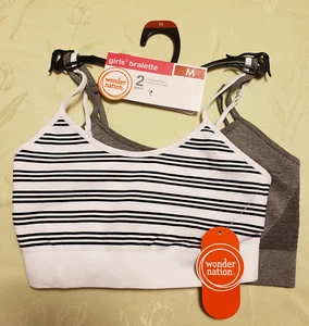Wonder Nation Girls’ Bralette 2 Pack Medium size "Brand New" - Picture 1 of 9